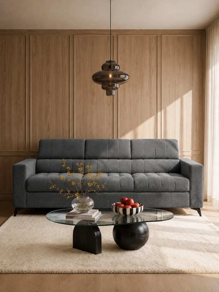 Canapea extensibilă Nardo - chenille gri Vibe 95