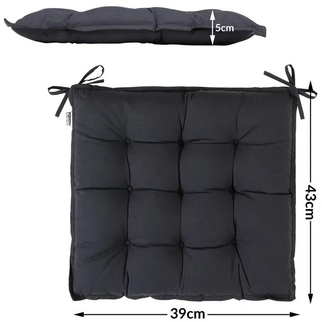 Deuba 6 x pernă Cozy - antracit