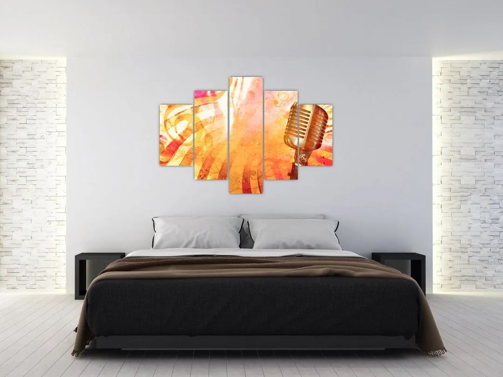 Tablou - Microfon retro (150x105 cm)