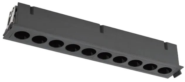 Corp incastrabil cu 10 spoturi LED BLAU negru