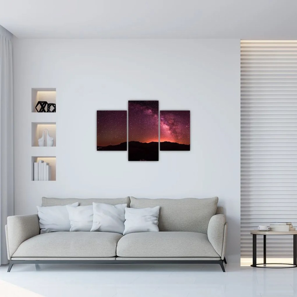 Tablou calea lactee roz (90x60 cm)