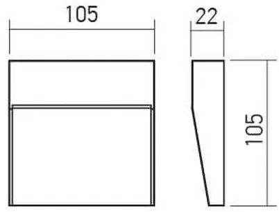 Aplică LED de exterior LANDER LED/3W/230V IP54 antracit Redo 90475