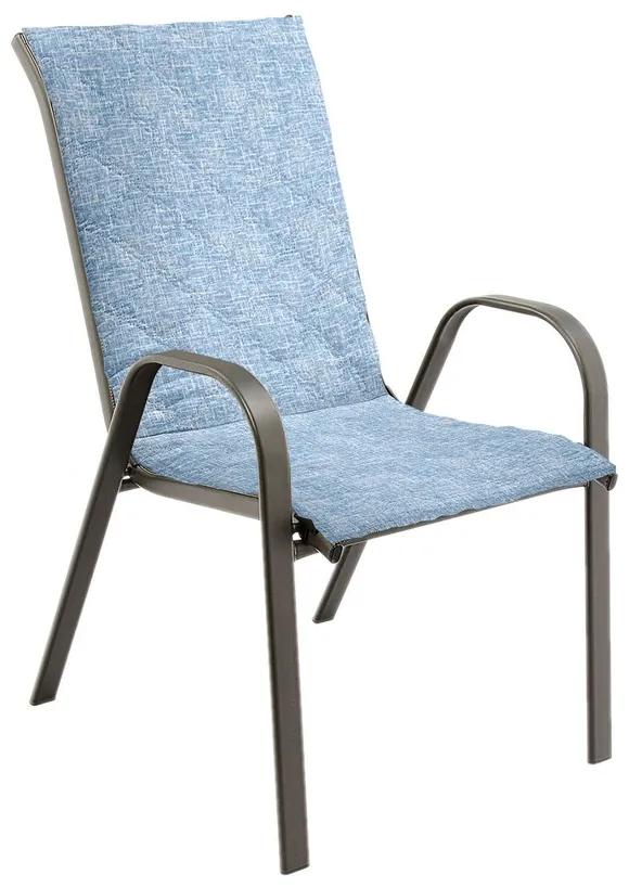 Perna scaun cu spatar Alcam, Midsummer, 105x48x3 cm, microfibra matlasta, Blue Jeans