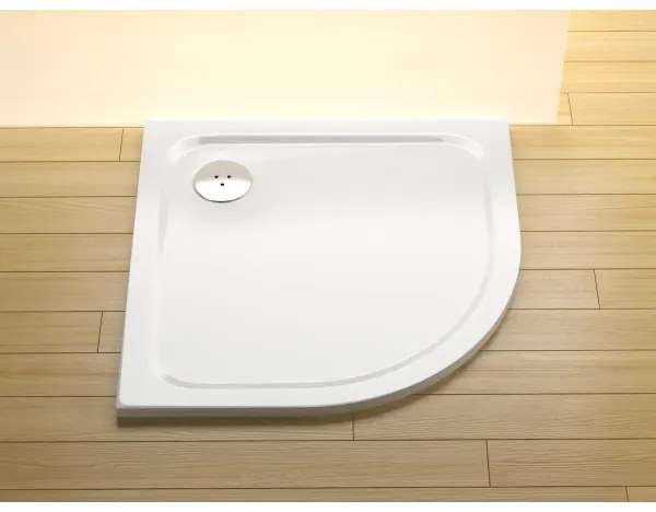 Ravak XA247701010 - Tavă de duș ELIPSO, în formă de sfert de cerc, 90 x 90 cm, albă