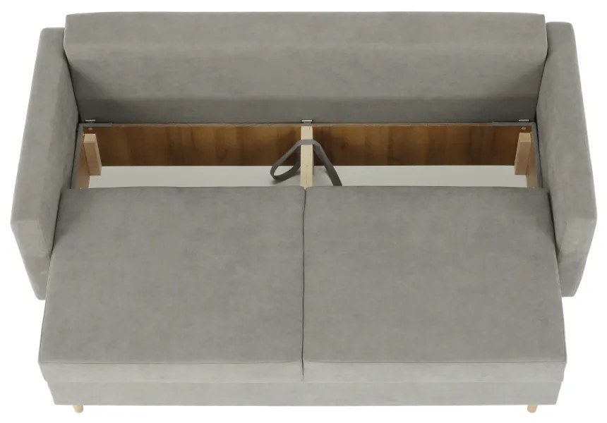 Canapea extensibilă, gri textil Queens, AURELIA