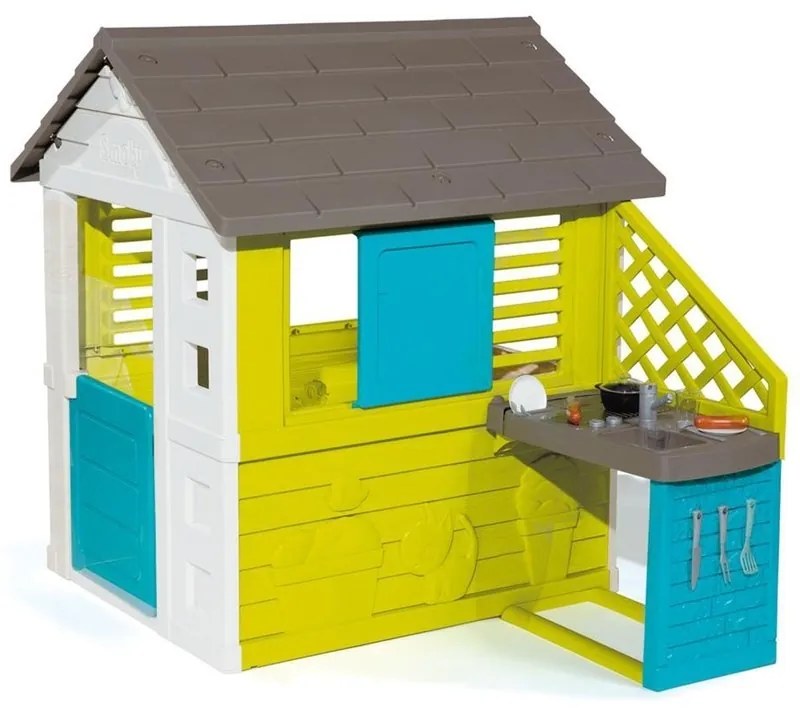 Smoby - Casuta pentru copii Pretty cu bucatarie
