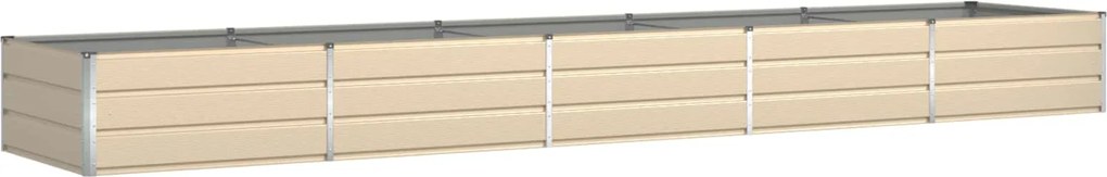 vidaXL Jardinieră Creme 480 x 100 x 45 cm Oțel Galvanizat