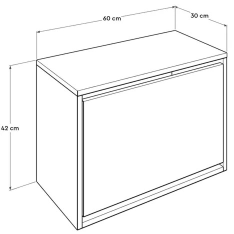 Pantofar OSLO 42x60 cm maro