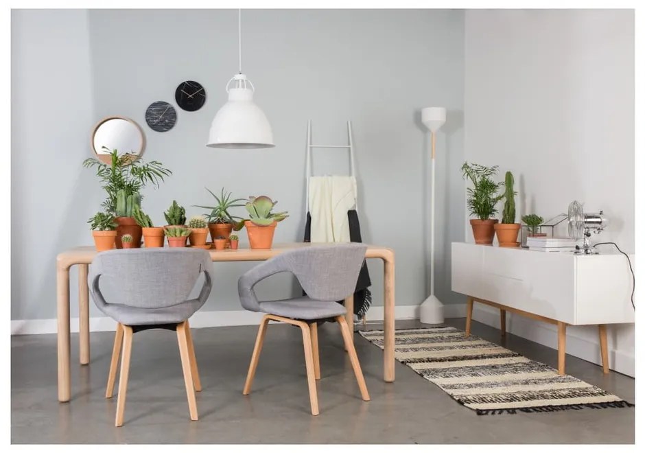 Masă de dining cu aspect de lemn de frasin 90x180 cm Storm – Zuiver