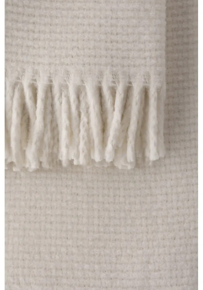 Pled din amestec de bumbac Euromant Zen, 140 x 180 cm, crem