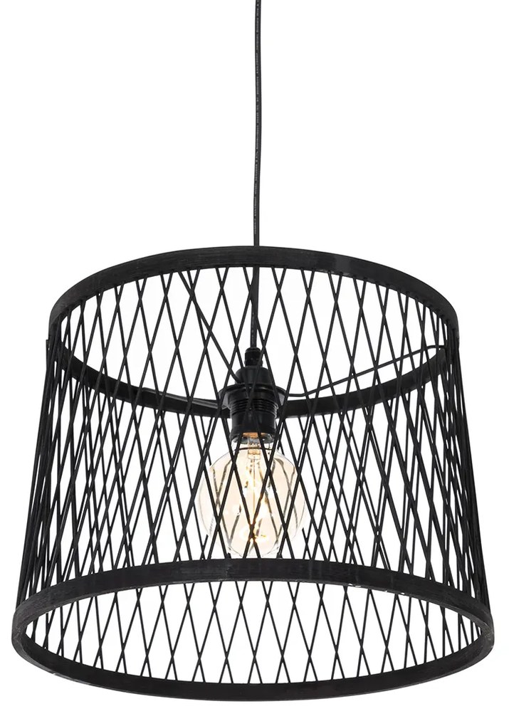 Lampă suspendată inteligentă pentru exterior din ratan negru cu 3 lumini, inclusiv LED - Calamus