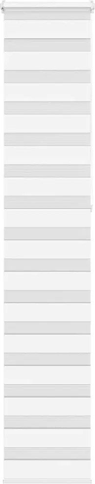 vidaXL Jaluzea tip zebra alb lățime țesătură 35,9 cm poliester