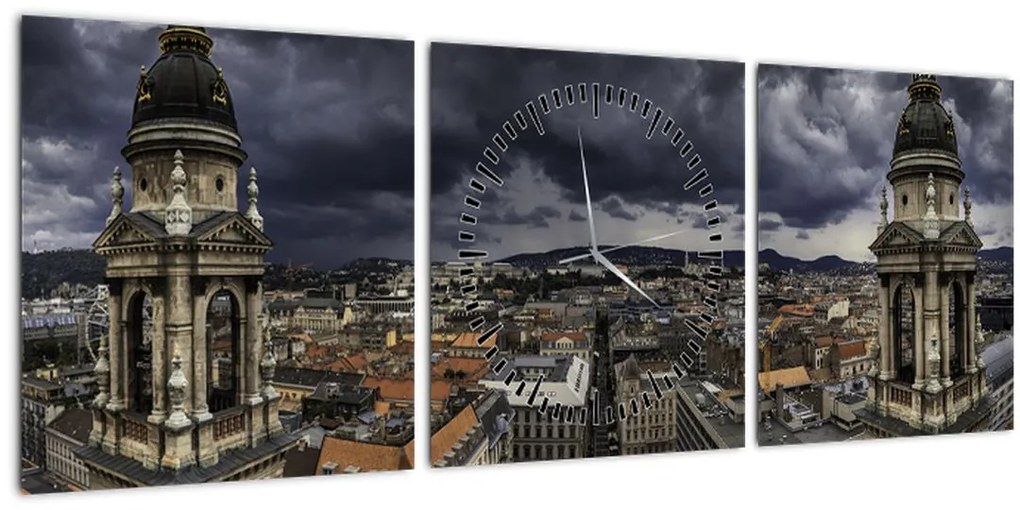 Tablou cu basilică (cu ceas) (90x30 cm)