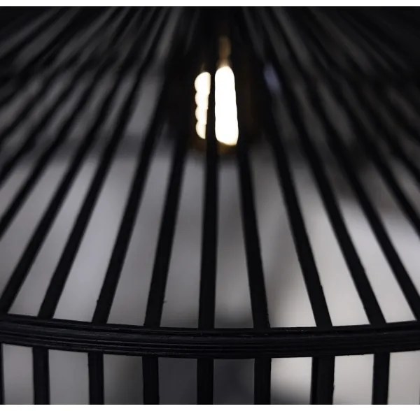 Lustră pe cablu Markslöjd 108782 TAPA 1xE27/40W/230V negru/bambus