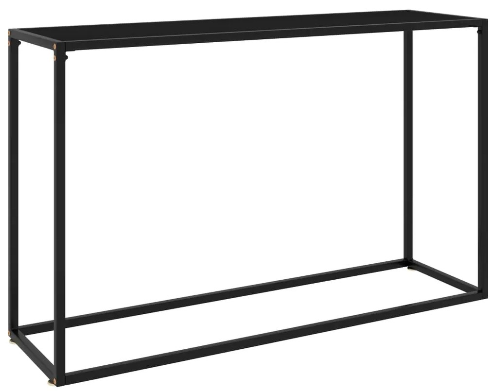 vidaXL Masă consolă, negru, 120x35x75 cm, sticlă securizată