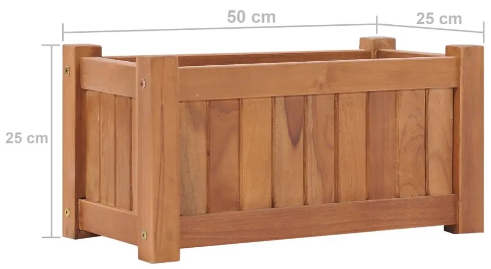 Strat inaltat, 50 x 25 x 25 cm, lemn masiv de tec 50 x 25 x 25 cm, 1, 1