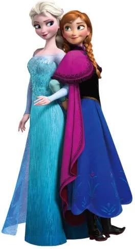 Autocolant de perete "Elsa și Anna" 74x40 cm