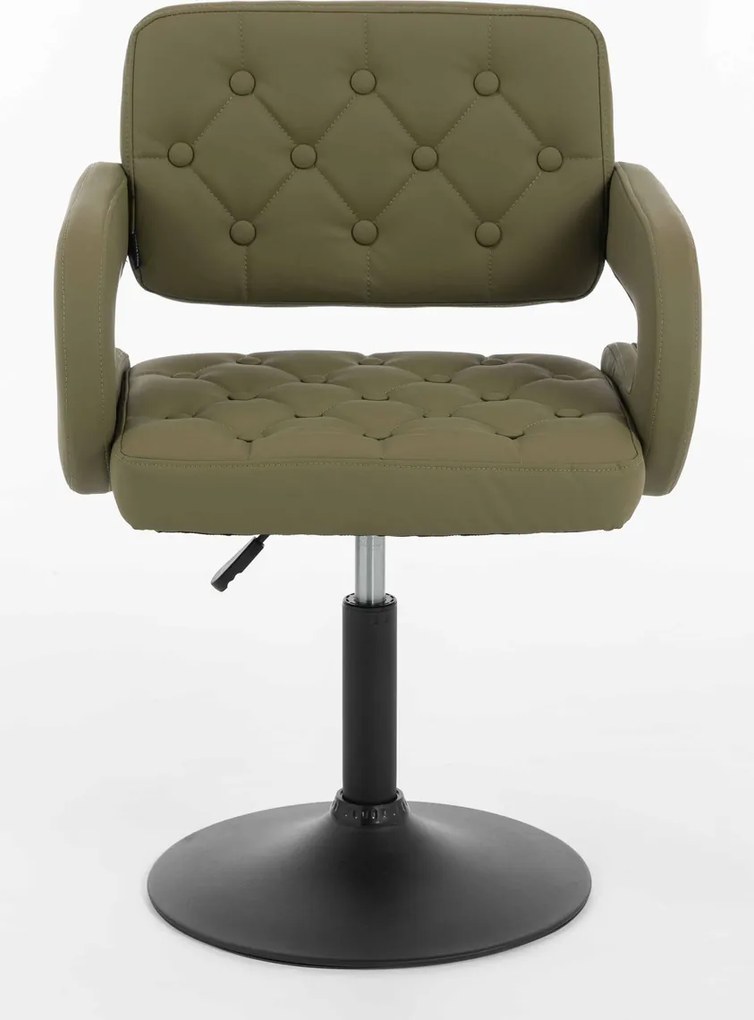 HR8403N Scaun Khaki Piele Ecologica Premium Soft cu Bază Neagră