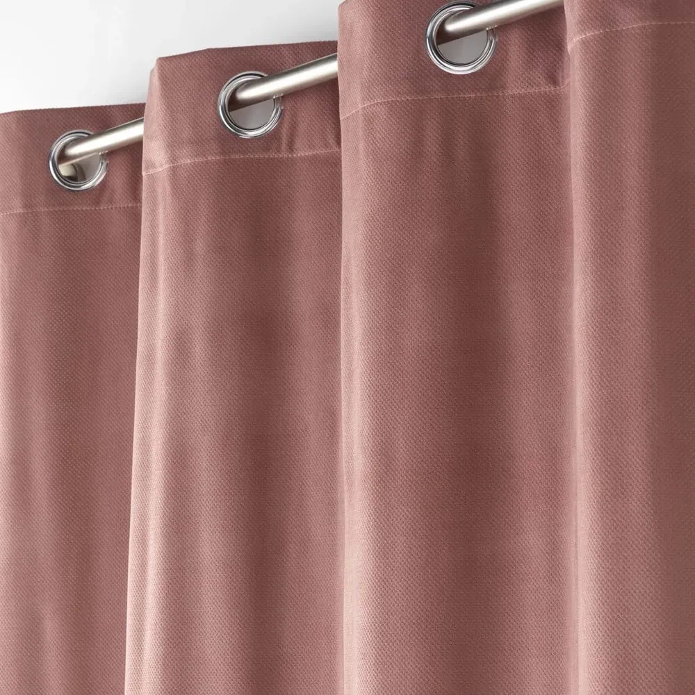 Draperie roz din catifea 140x260 cm Velouriane – douceur d'intérieur ...