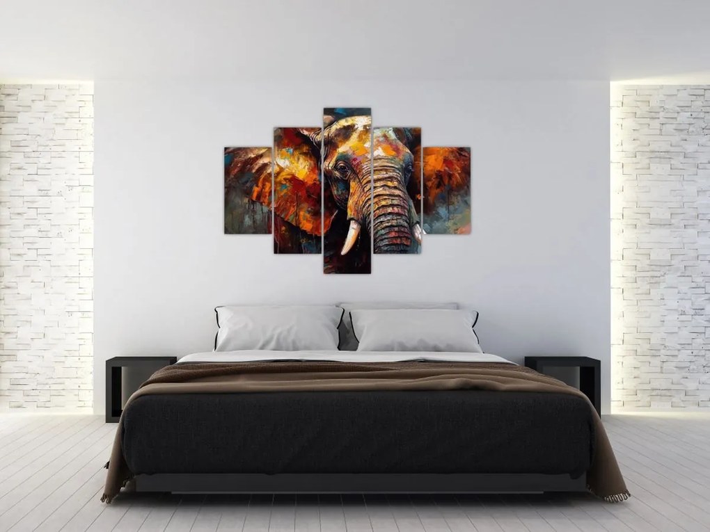 Tablou - Pictura unui elefant (150x105 cm)