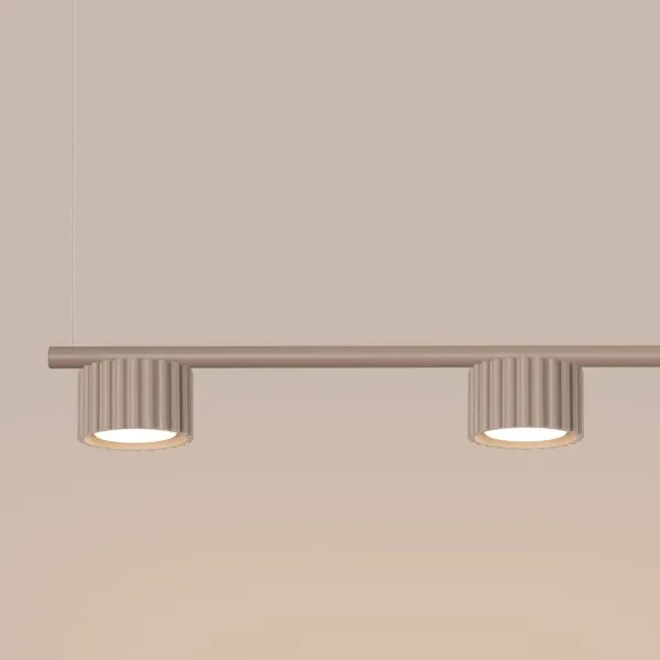 Sollux SL.2702 - Lustră suspendată pe cablu AURA 4xGX53/10W/230V taupe