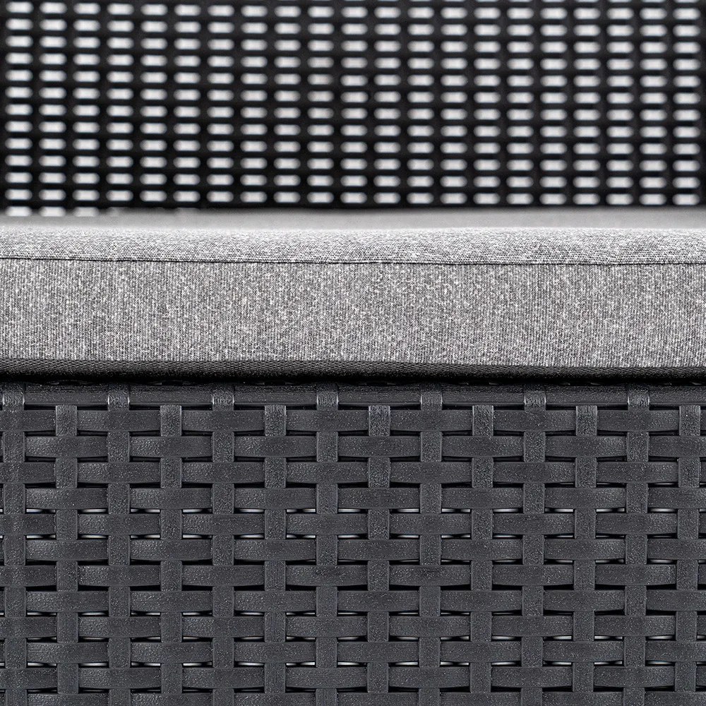 Set de mobilier de grădină Claire VI cu 5 locuri și masă Orlando, grafit