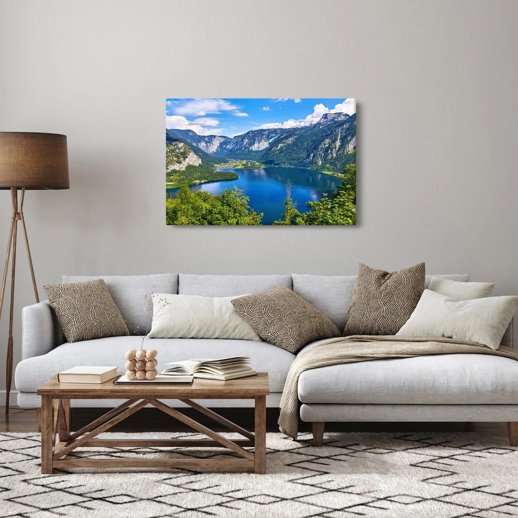 Tablou - Lacul Hallstatt, Hallstatt, Austria (90x60 cm)