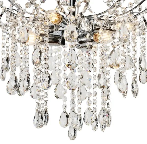 Lustră de cristal aplicată Brilagi CRYSTAL 6xE14/60W/230V crom lucios