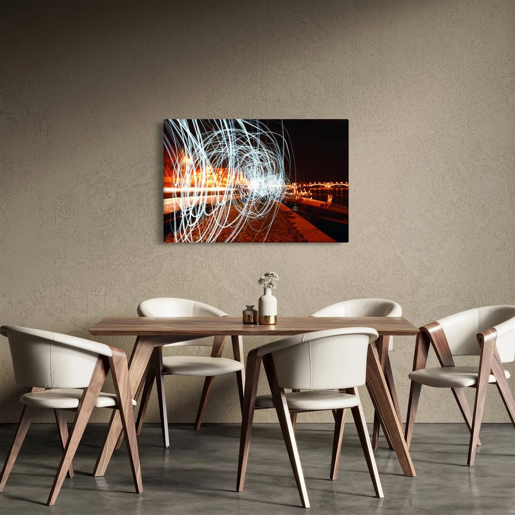 Tablou cu valuri de lumini (90x60 cm)