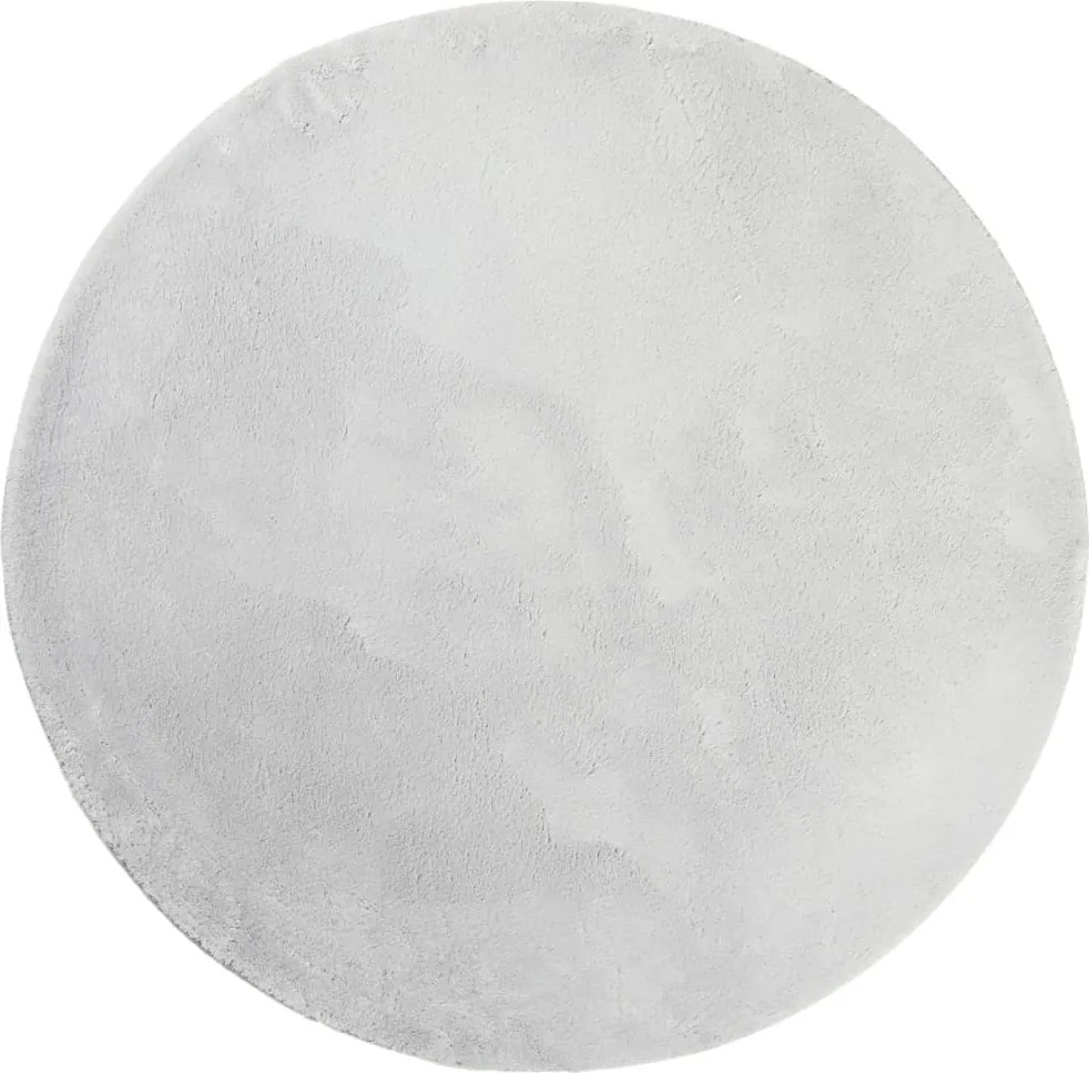 vidaXL Covor HUARTE, fir scurt, moale și lavabil, gri, Ø 120 cm