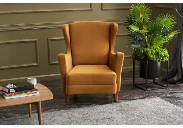 Fotoliu cu aripi NUPI, galben