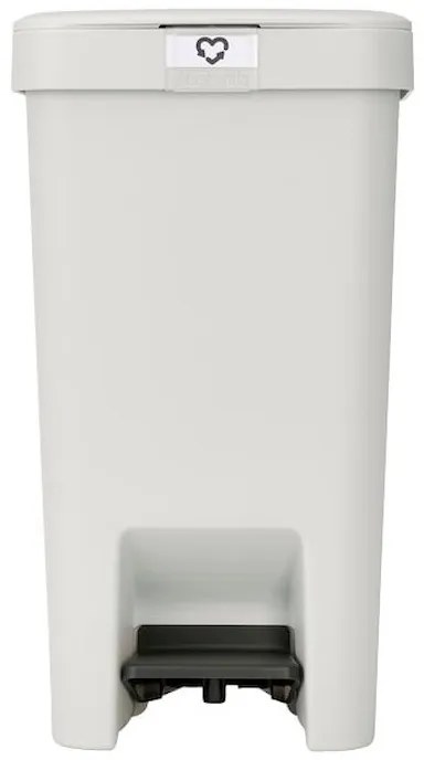 Coș cu pedală Brabantia StepUp 1008480, 16 L, Materiale ecologice, Deschidere mare, Gri deschis