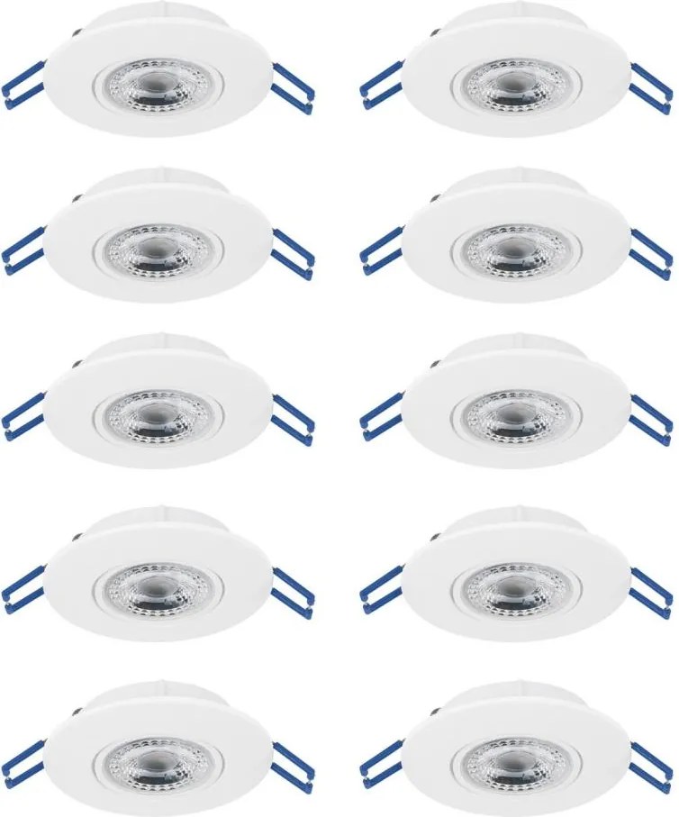 Eglo 300187 - Set 10 spoturi LED încastrate GEDREZ LED/4,9W/230V diam. 9 cm alb