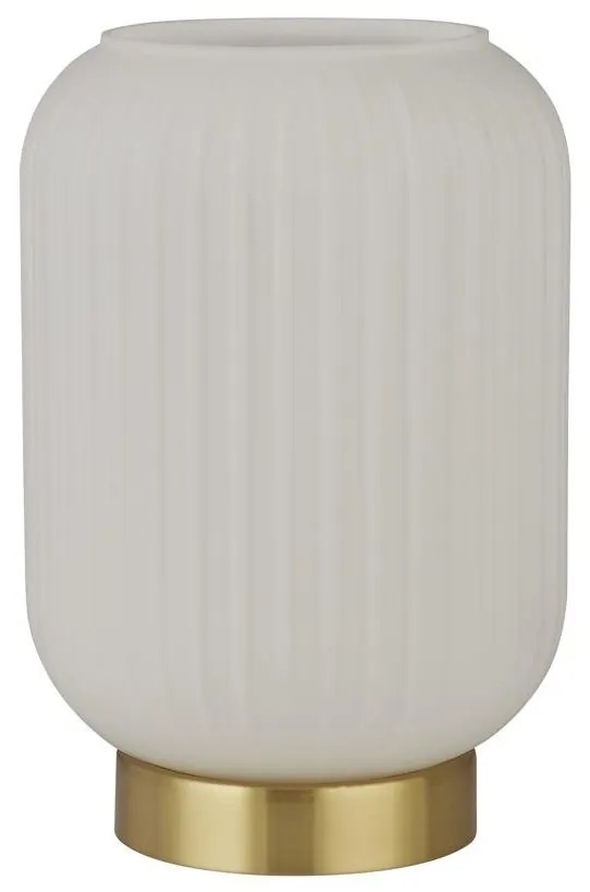 Veioza, Lampa de masa din sticla alba Pearl