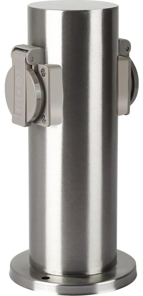 Stâlp de prize de exterior Brilagi PILLAR 2Z 230V IP44 crom mat