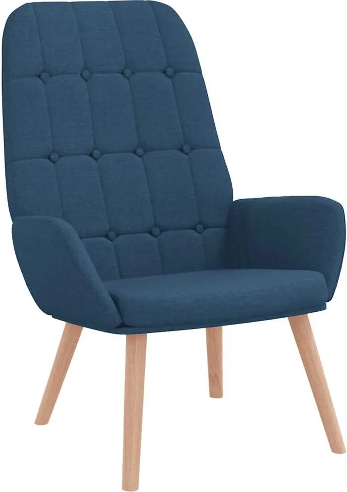 vidaXL Scaun de relaxare, albastru, material textil