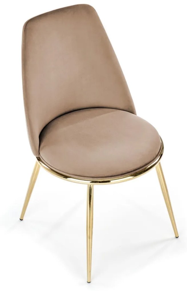 Scaun tapitat K460 – Bej/Gold