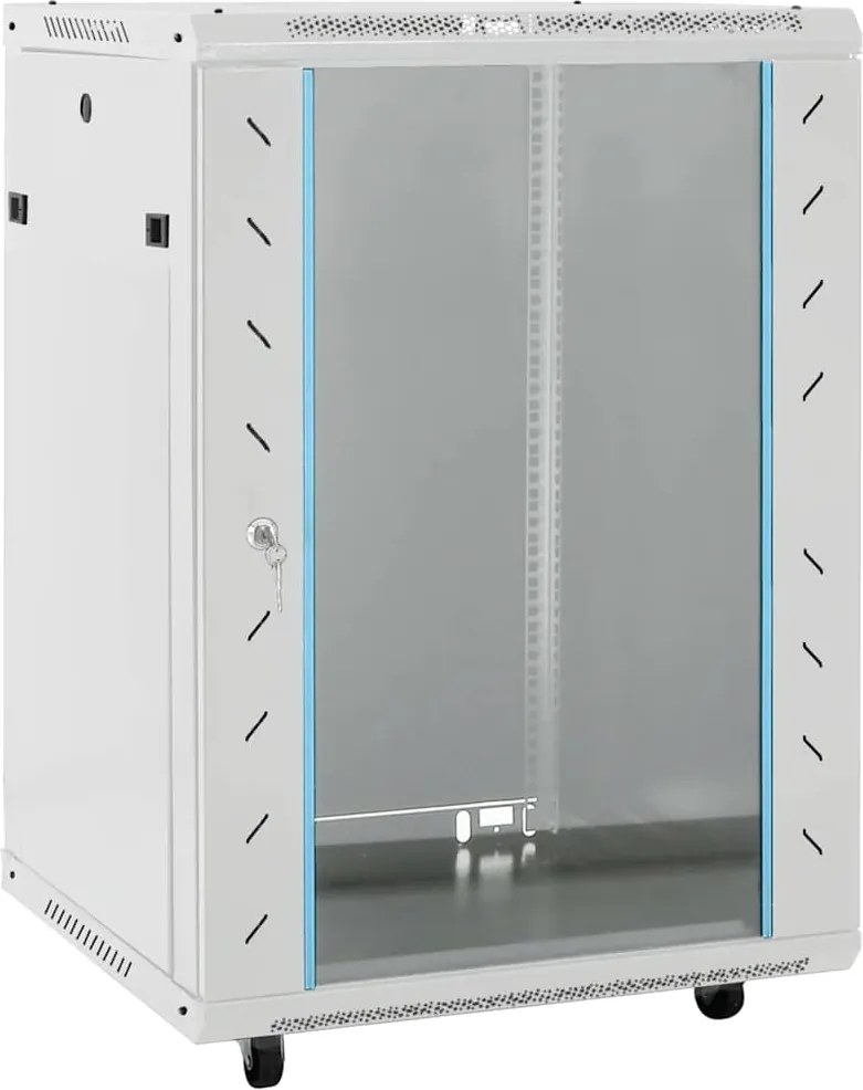 vidaXL Dulap de server, 15U, 19" IP20, gri, 60x45x86 cm