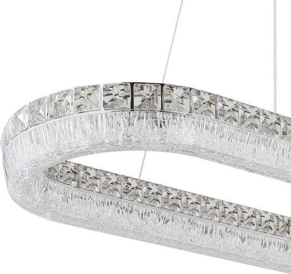 Globo 67387-40 - Candelabru LED reglabil pe cablu LAUREL 40W/230V sticlă clară+telecomandă