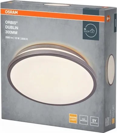 Osram - Plafonieră LED ORBIS DUBLIN LED/16W/230V Ø 30 cm argintie