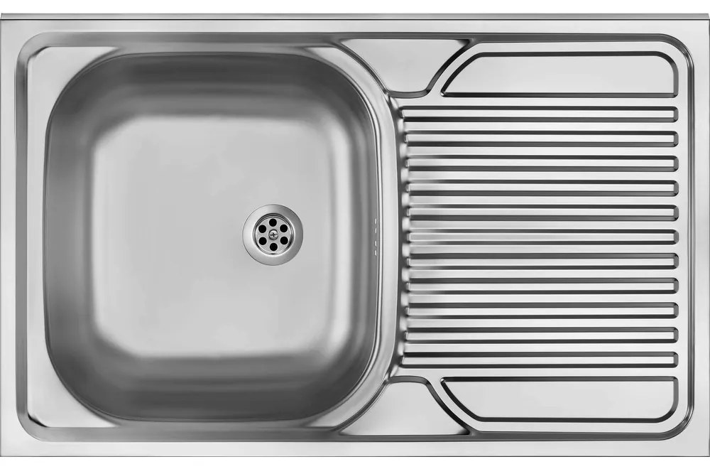 Chiuveta Deante Tango inox satinat cu cuva orientata pe stanga 80x50 cm