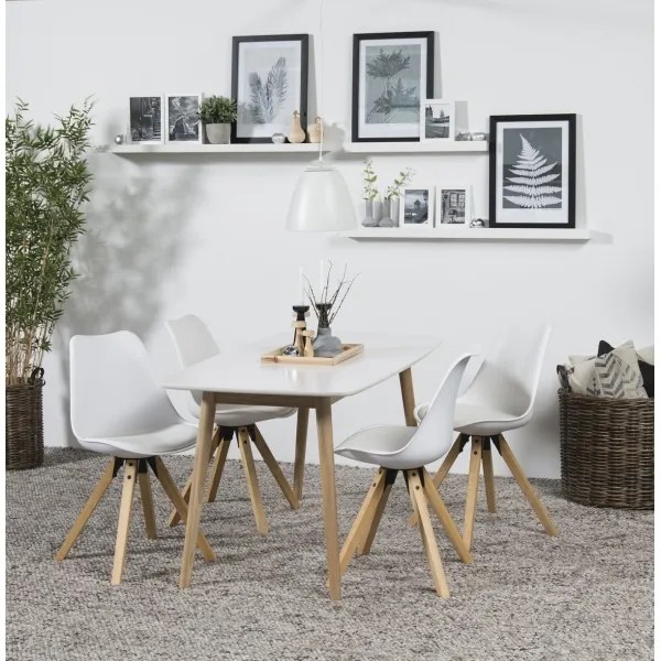 Masă de sufragerie BERG alb