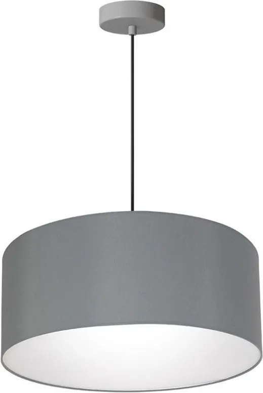 Lustra gri din metal si textil cu 3 becuri Bari Milagro Lighting