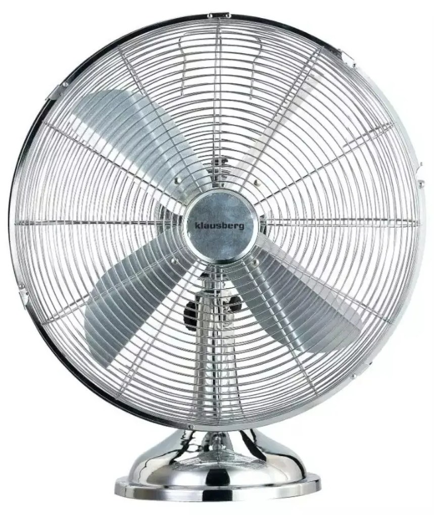 Ventilator de birou, 40 cm, Klausberg KB7538, otel, argintiu