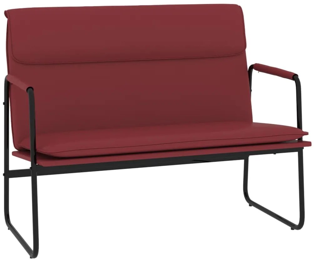 351370 vidaXL Bancă, roșu vin, 100x64x80 cm, piele ecologică