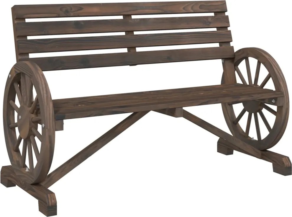 vidaXL Bancă de grădină cu 2 locuri, lemn masiv de brad