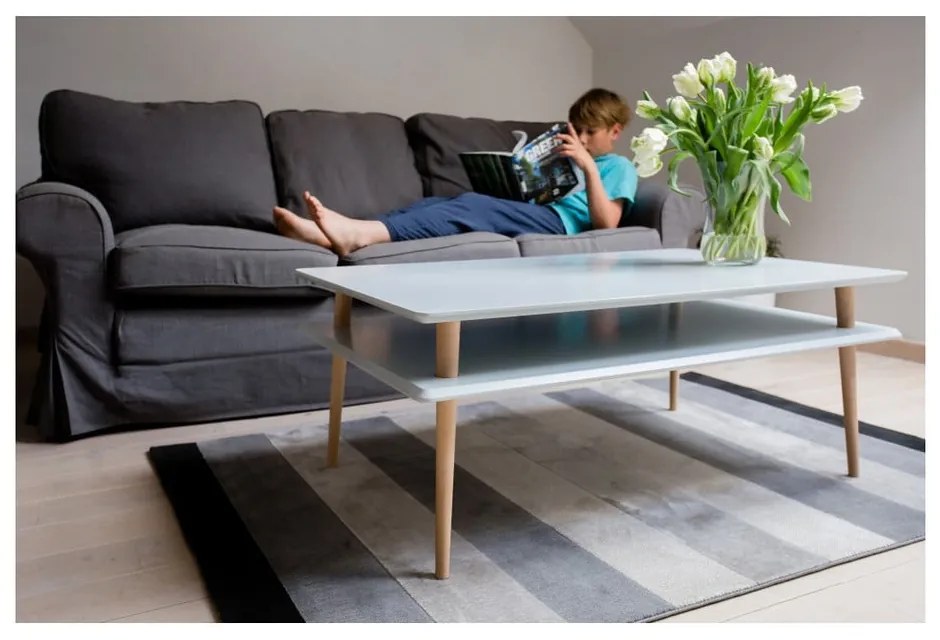 Masă de cafea Ragaba KORO, gri deschis