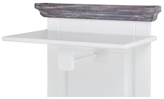 Cuier Mediu Cabana, Alb, 55 Cm