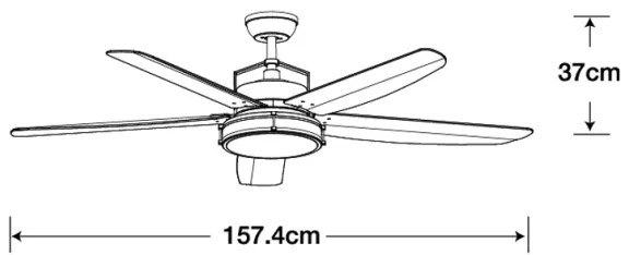 Ventilator LED dimabil Lucci air 213176 LOUISVILLE 1xGX53/18W/230V lemn/alb + telecomandă