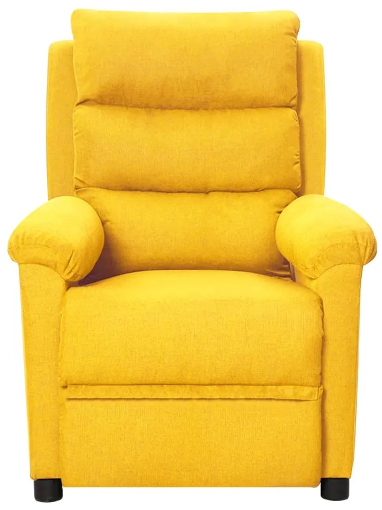342350 vidaXL Fotoliu rabatabil, galben, material textil